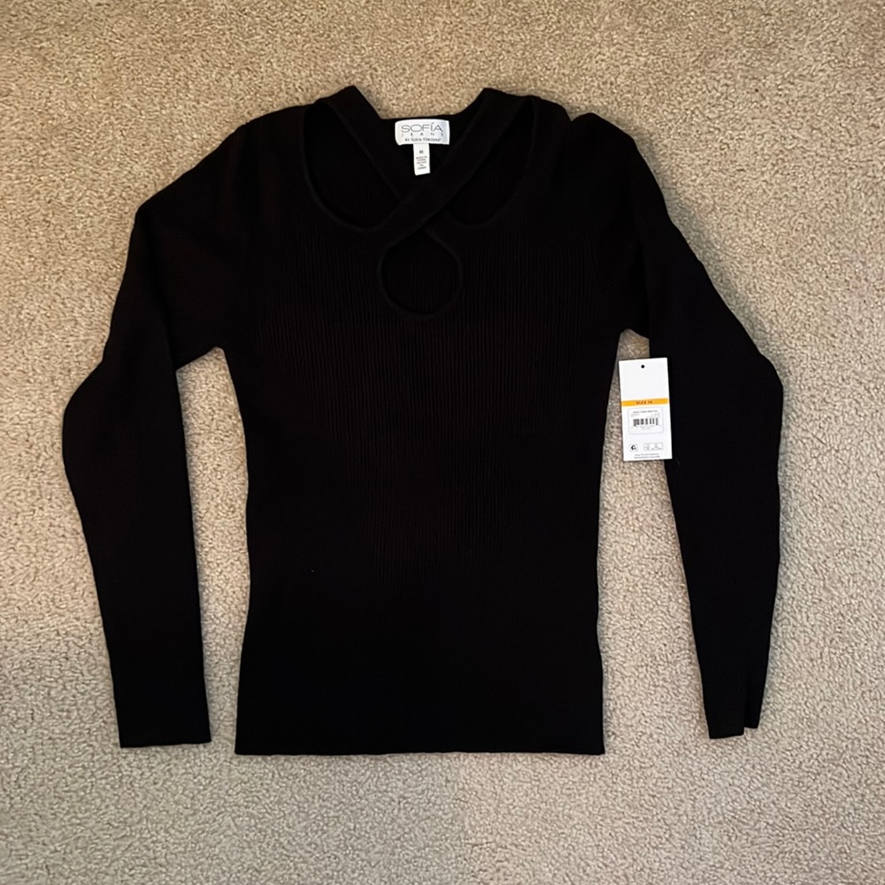 Black Long Sleeve Sweater, Size M